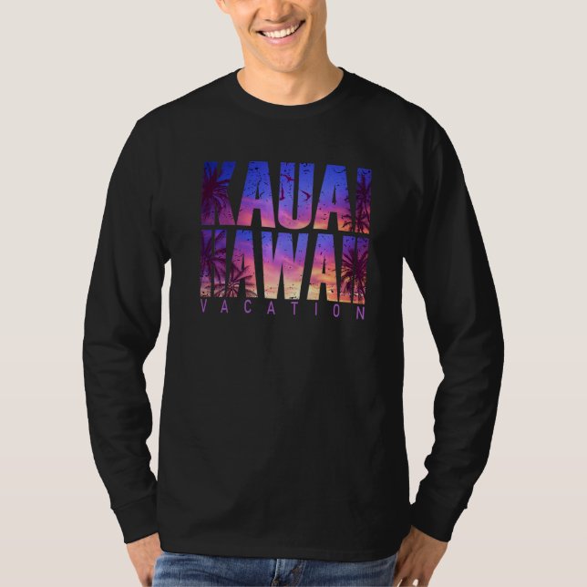 Kauai Hawaii Beach Summer Vacation Matching Family T Shirt (Framsida)