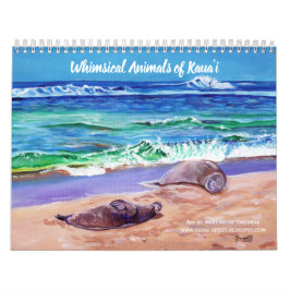 Kauai Hawaii Calendar: Whimsics Animals Kalender