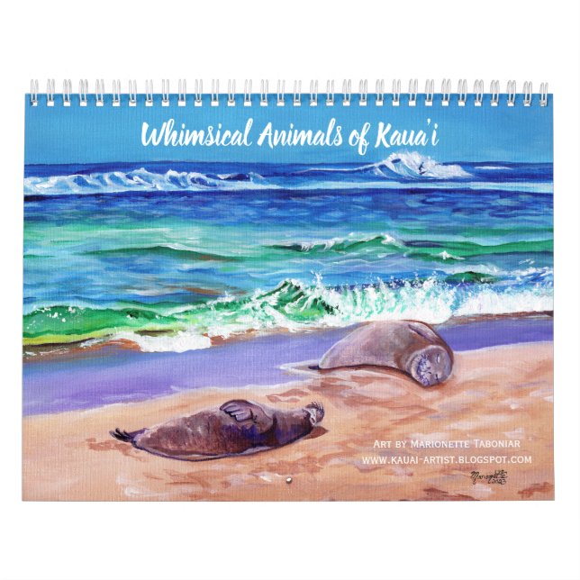 Kauai Hawaii Calendar: Whimsics Animals Kalender (Omslag)