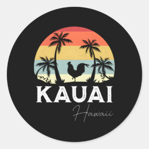 Kauai Hawaii Chicken Runt Klistermärke