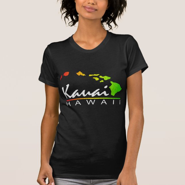 KAUAI Hawaii (den bekymrade designen) Tee Shirt (Framsida)