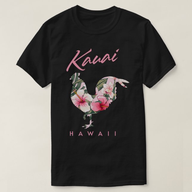 Kauai Hawaii Flower Hibiscus Tupp Älskare Souveni T Shirt (Design framsida)