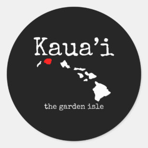 Kauai Hawaii Hawaii Karta Runt Klistermärke