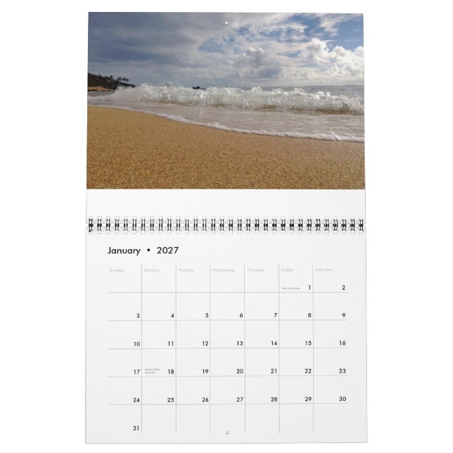 Kauai Hawaii Kalender (Jan 2027)