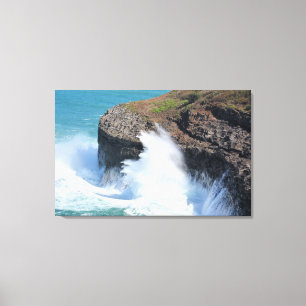 Kauai Hawaii Kilauea Ocean vågar Canvastryck