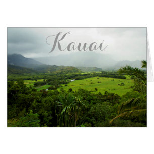 Kauai, Hawaii Ligcape Scene Hälsningskort