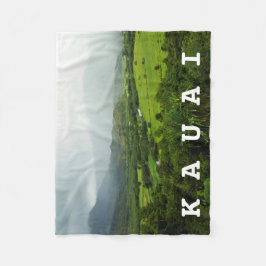 Kauai, hawaii liggande scen / Anpassningsbar text Fleecefilt