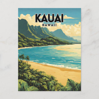 Kauai Hawaii Nostalgic Travel Vykort
