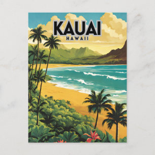 Kauai Hawaii Nostalgic Vintage resor Vykort