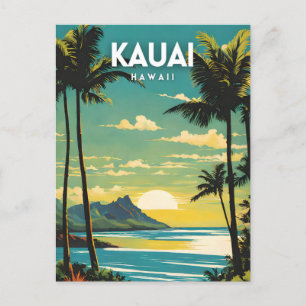 Kauai Hawaii Nostalgic Vintage Vykort
