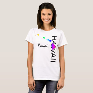KAUAI - HAWAII-ÖARNA NEON RAINBOW T SHIRT