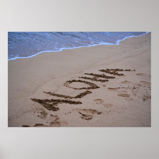 Kauai Hawaii Ocean Beach Aloha Poster (Framsidan)