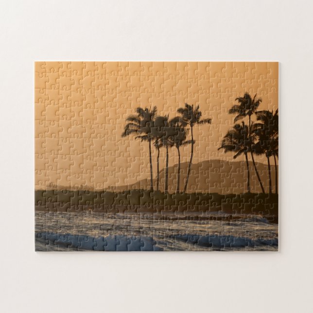Kauai Hawaii Ocean Sunset Poipu Pussel (Horisontell)