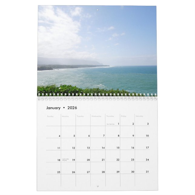 Kauai Hawaii Photography Kalender (Jan 2026)