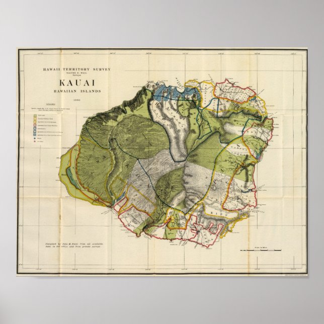 Kauai, Hawaii Poster (Framsidan)