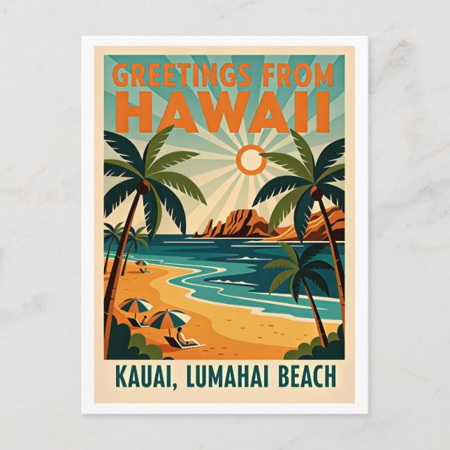 Kauai, Hawaii Retro Resor Vykort (Framsida)