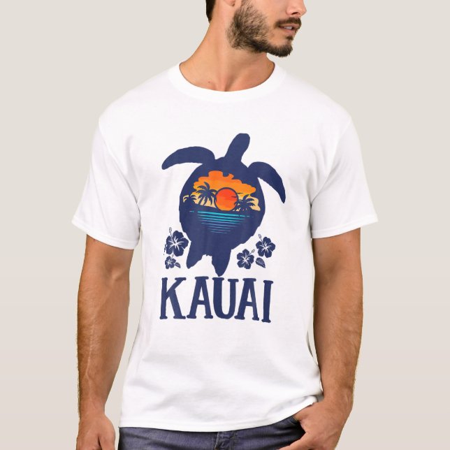 Kauai - Hawaii Sea Turtles Hawaiian Family Vacatio T Shirt (Framsida)