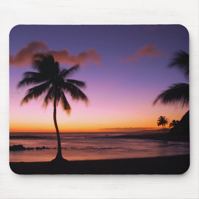 Kauai Hawaii solnedgång Mousepad Musmatta (Framsidan)