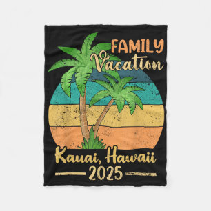 Kauai Hawaii Strand Familjesemester 2025 Sommar  Fleecefilt