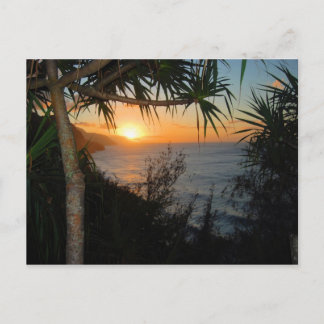 Kauai Hawaii Sunset Postcard Vykort
