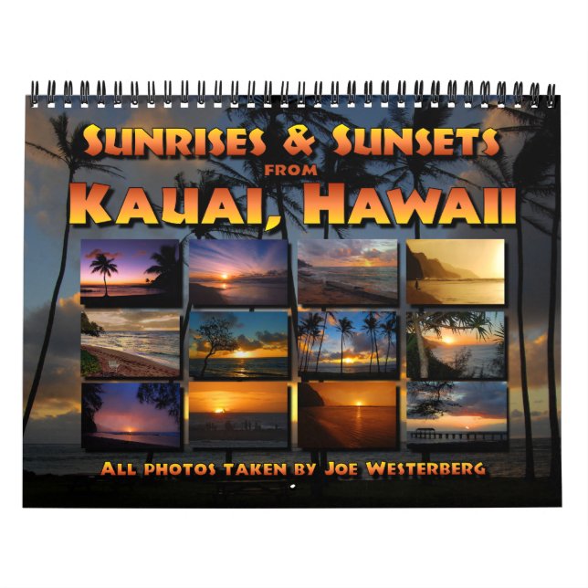Kauai, Hawaii Sunset Sunrise Calendar Kalender (Omslag)