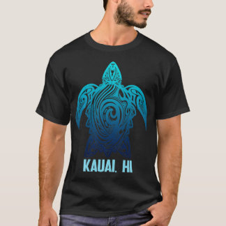 Kauai Hawaii Tribal Sea Turtle Hawaiian Surfer Scu T Shirt