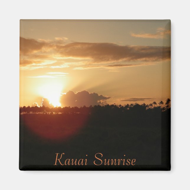 Kauai Hawaiian Sunrise Magnet (Framsidan)