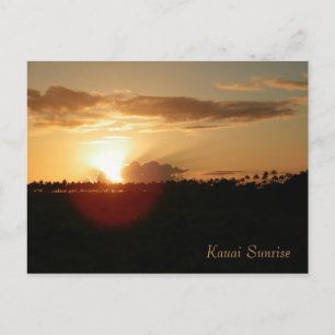 Kauai hawaiibosoluppgång vykort
