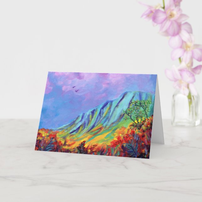 Kauai Kalalau Valley-gratulationskort Kort (Orkide)