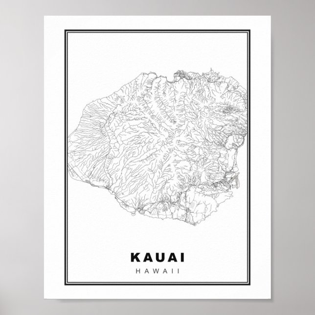 Kauai Karta Poster (Framsidan)