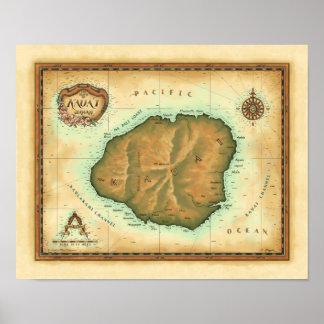 Kauai Karta Poster