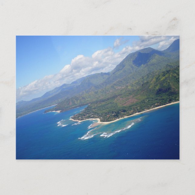 Kauai Kusten, Hawaii Vykort (Framsida)