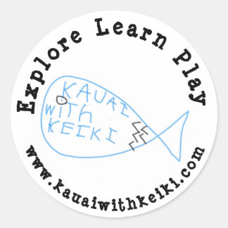 Kauai med Keiki Sticker Runt Klistermärke