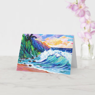 Kauai Na Pali Coast Tropiskt Grattiskort Kort