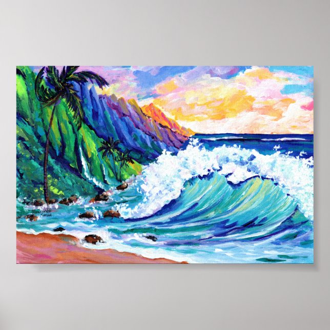 Kauai Na Pali Kusten Poster (Framsidan)