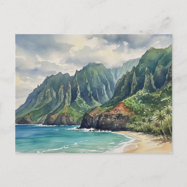 Kauai Na Pali-kusten Vykort (Framsida)