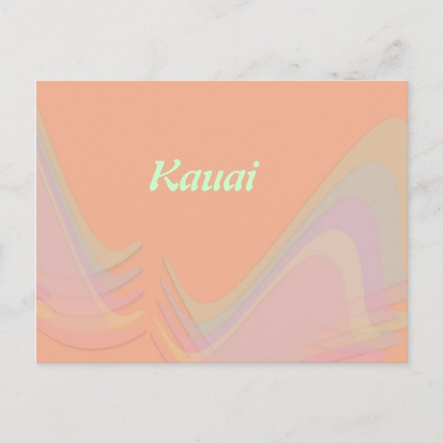 Kauai Pastel Vingar vykort (Framsida)