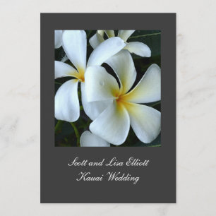 Kauai Plumeriabröllop Inbjudningar
