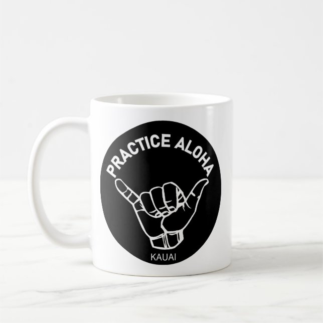Kauai - Practice Aloha Shaka (Hitt lös) Kaffemugg (Vänster)