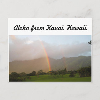 kauai rainbow vykort