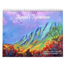 Kauai Sjölandskaps och Landscapes Hawaiian Calenda