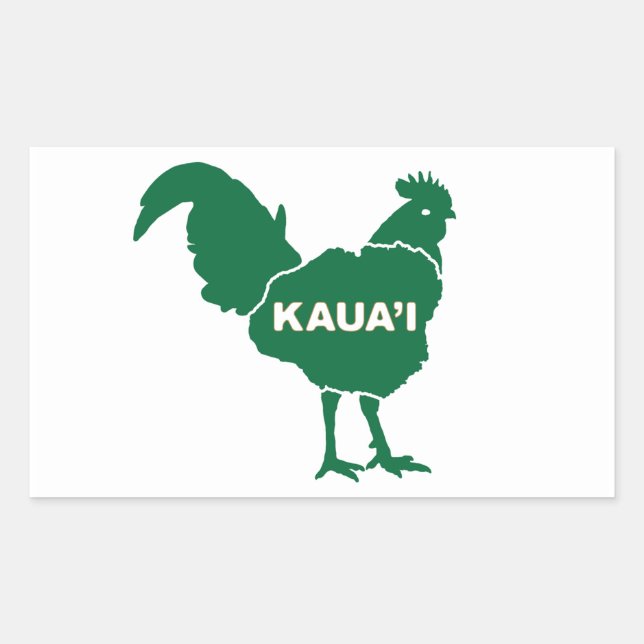 Kaua'i Sticker Rektangulärt Klistermärke (Framsida)