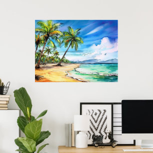 Kauai stranddag poster