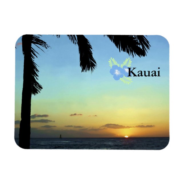 Kauai Sunset Magnet (Horisontell)