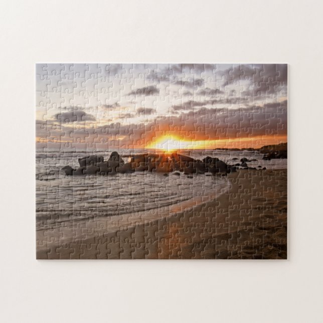 Kauai Sunset - Salt Pond Park - Hawaii Puzzle Pussel (Horisontell)
