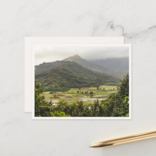 Kauai Tarot-fält i Hanalei från Princeville Vykort