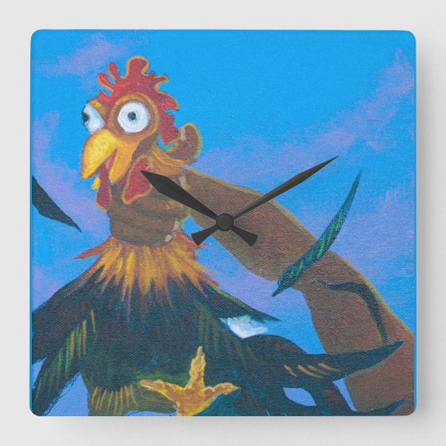 Kauai tystnad Time Fyrkantig Klocka (Framsida)