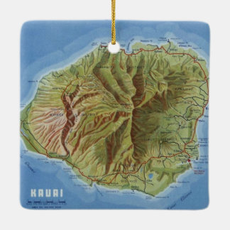 Kauai Vintage Karta Julgransprydnad Keramik