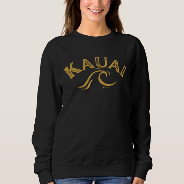 Kauai Wave Front Back Surf chicken rooster ocean b T Shirt (Framsida)
