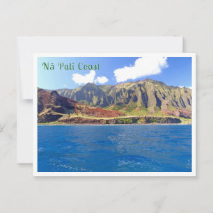 Kauais vykort Nā Pali Kusten